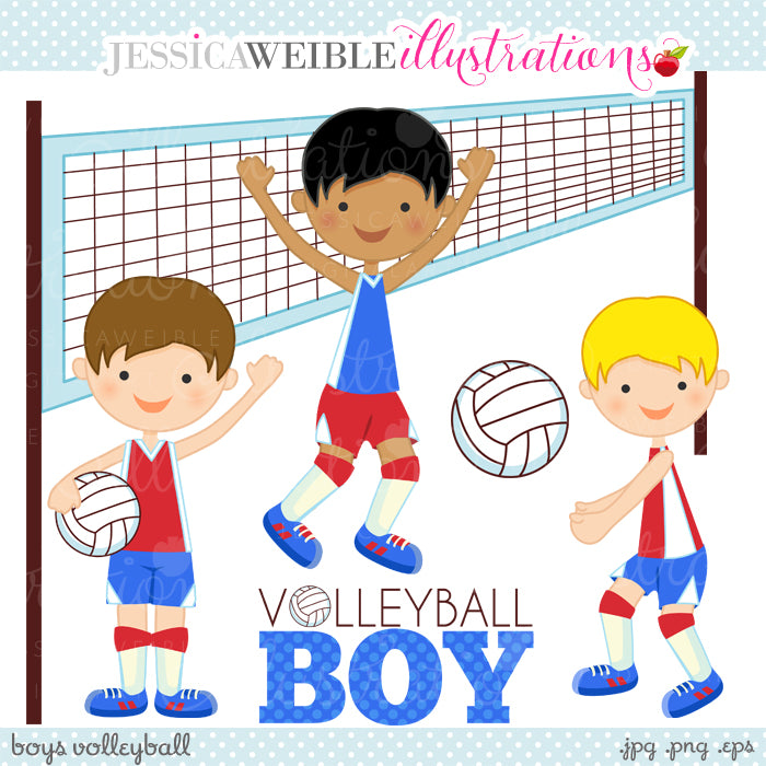 Volleyball Boy Clipart