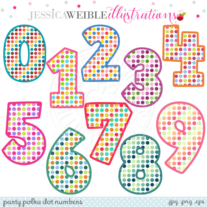 Party Polka Dot Numbers