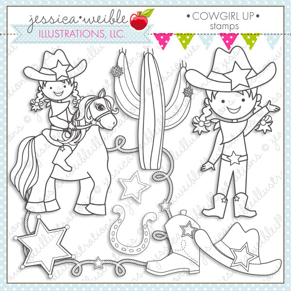 Cowgirl Up Stamps