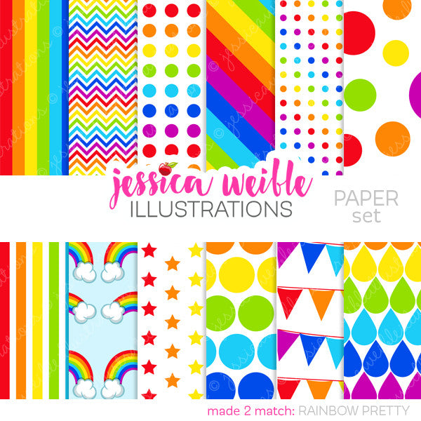 Rainbow Pretty Papers