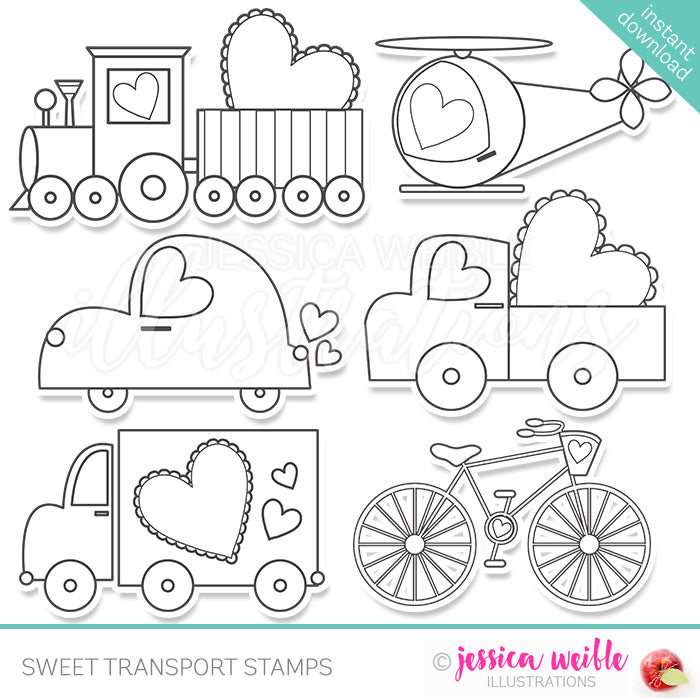 Sweet Transport Stamps