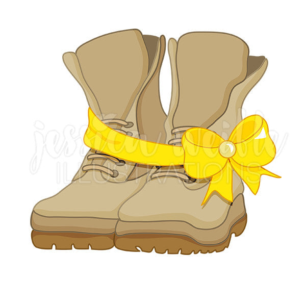 Soldier Boots with Ribbon