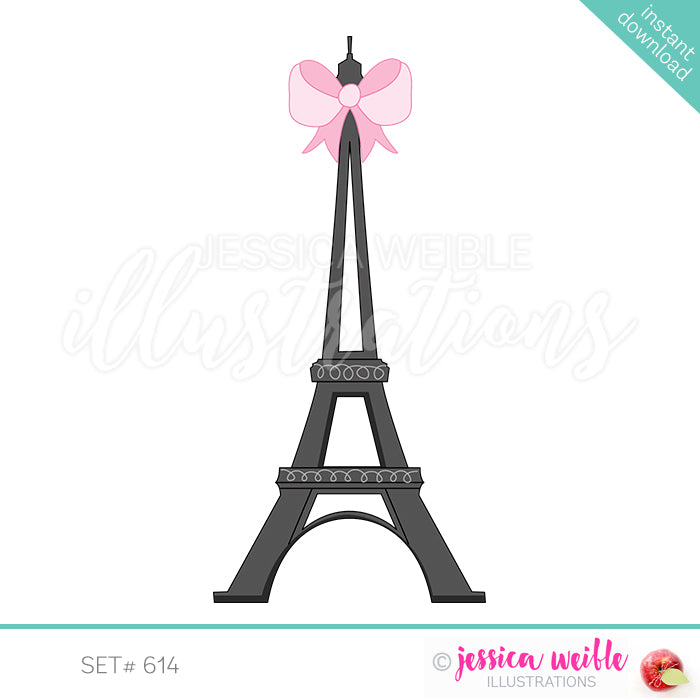 Eiffel Tower with Bow