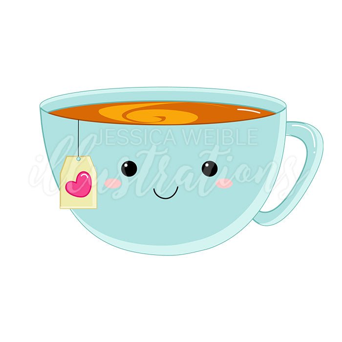Kawaii Teacup — Jessica Weible Illustrations